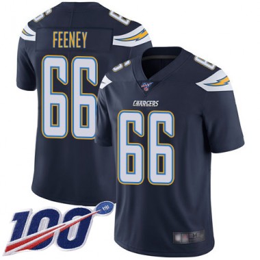 Los Angeles Chargers NFL Football Dan Feeney Navy Blue Jersey Men Limited  #66 Home 100th Season Vapor Untouchable->los angeles chargers->NFL Jersey
